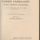 Jaakkola: Codices Medii Aevii Finlandiae I - II  1952, K4 + - pikkukuva 5