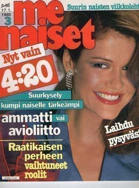 Me Naiset n:o 3 1980 Rita Hayworthin tytär. Barbara Barnard.