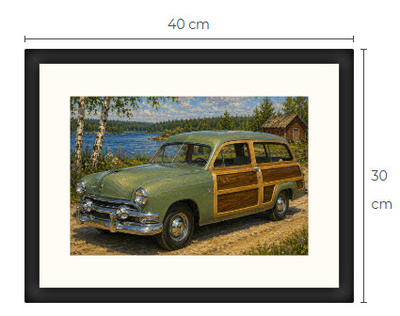 Uusi Ford Woody art print 30 cm x 40 cm