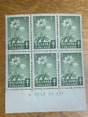 TUB 5MK+2MK 1949 NUMERO KUUSILO**