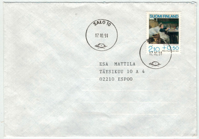 1991 pro filatelia - toipilas kaunis kirje