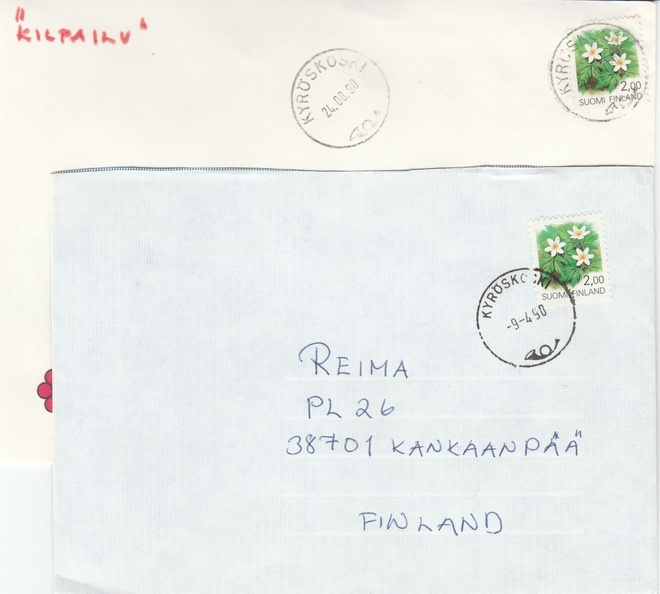 Postileima, KYRÖSKOSKI, 2 erilaista leimaa