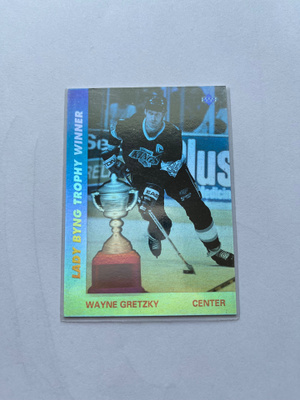 1991-92 Upper Deck Hologram Lady Bing Trophy Wayne Gretzky
