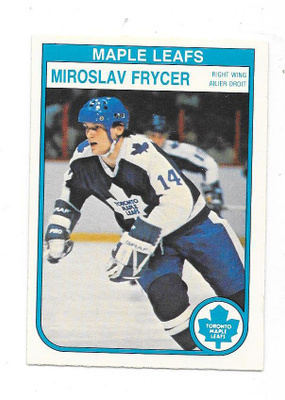 1982-83 OPC #321 Miroslav Frycer Toronto Maple Leafs RC