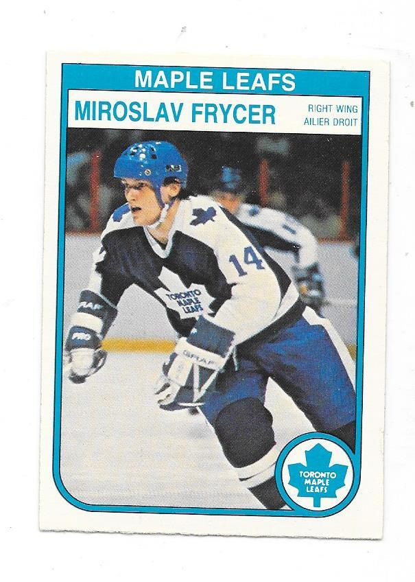 1982-83 OPC #321 Miroslav Frycer  Toronto Maple Leafs  RC