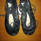 Baletti ballerina nahkatossut mitta 20, 5 cm nahkaa mustat - pikkukuva 1