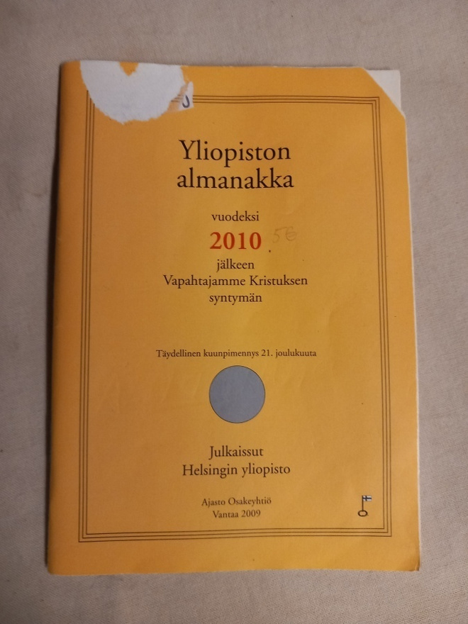 osta syntymävuotesi almanakka 2010