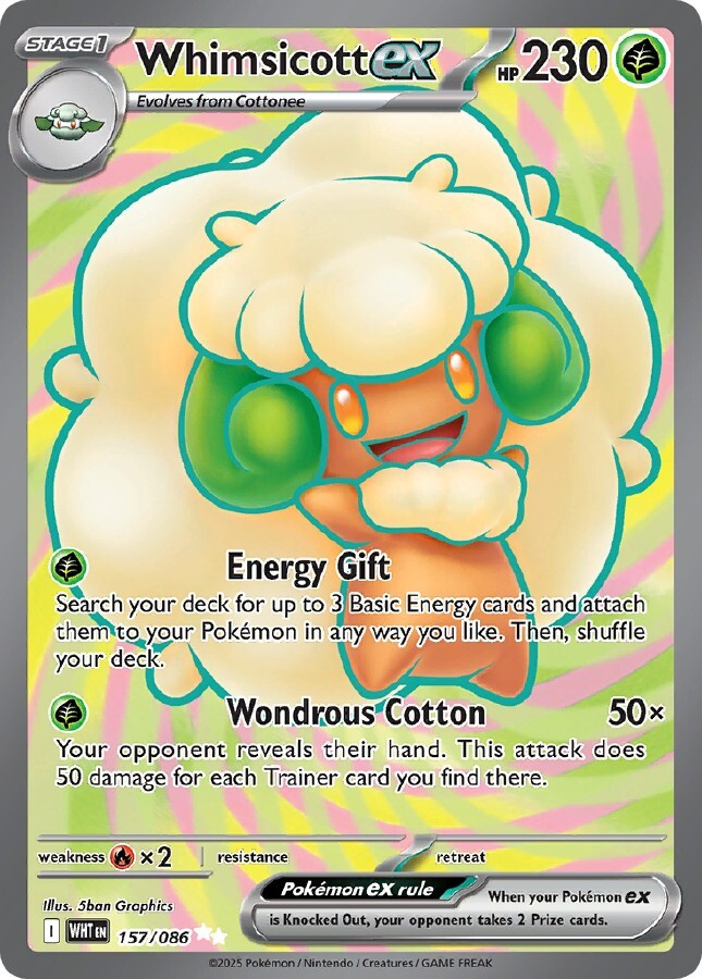 Whimsicott ex 157/086 - White Flare - NM/M
