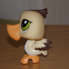 LITTLEST PET SHOP beige-ruskea PELIKAANI. LINTU #1350 - pikkukuva 2