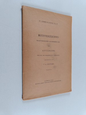 F. A. Hästesko : Motivverzeichnis westfinnischer Zaubersp...
