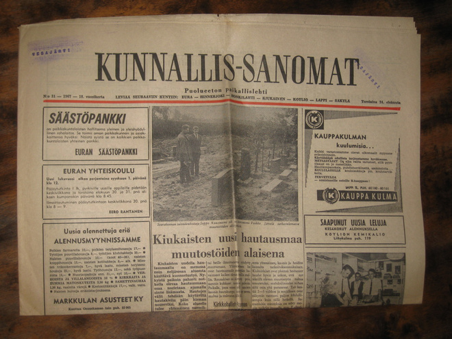 Sanomalehti  Kunnallis-Sanomat  24.8.1967