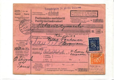 POSTIENNAKKO TORNIO-ROVANIEMI JOSTA PALAUTUS TORNIOON