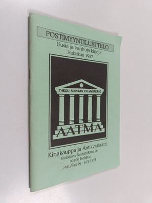 Postimyyntiluettelo : Uusia ja vanhoja kirjoja huhtikuu 1997