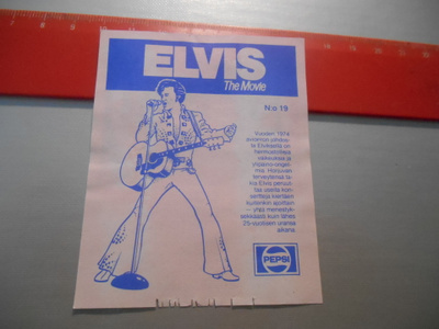 ELVIS The Movie Pepsi 1977 etiketti # 19
