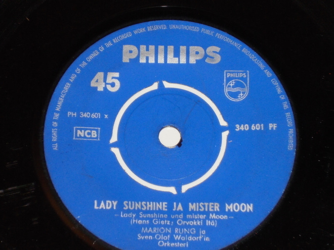 7" MARION RUNG  Lady Sunshine Ja Mr Moon - single 1962 VG++