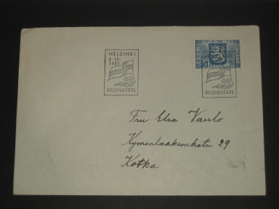 FDC 1957 Isenäisyys EL, kulkenut