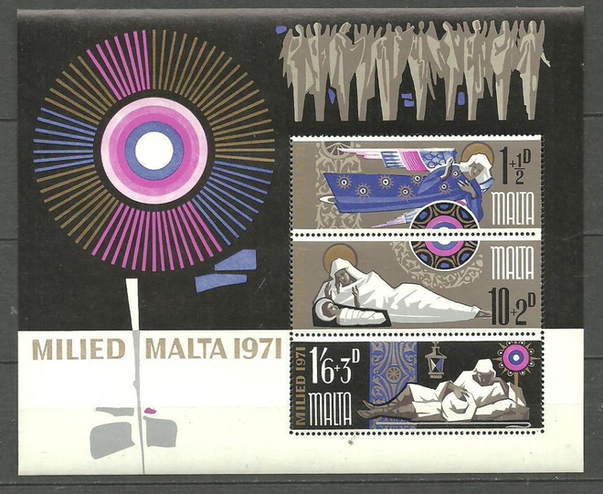JOULU-aiheinen blokki MALTA 1971 **
