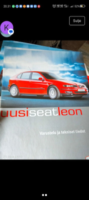 Seat leon eka koppa, esite ja tekniset tiedot
