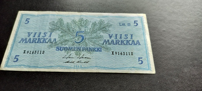 5mk 1963 Litt.B, HOL-Pun, X-sarjaa