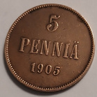 Nikolai II, Kupari 5 penniä vuodelta 1905. - pikkukuva 1
