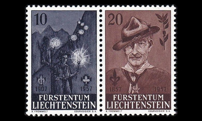 Liechtenstein 360-1p ** Partiolaisten 50-vuotisjuhla (1957)