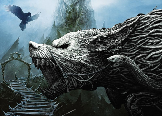 SCARY WOLF 3D 60 X 40	(14 160)	(3d-054) taulu