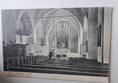 Naantali, kirkkokortti: Naantalin kirkon sisusta,kulkematon