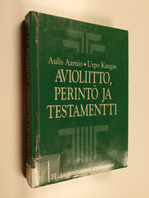 Aulis Aarnio : Avioliitto, perintö ja testamentti
