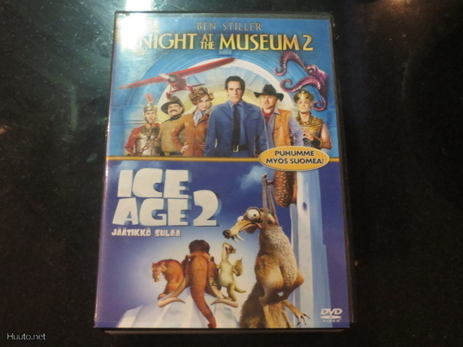 Night at the museum 2 & Ice Age 2 dvd-elokuvat