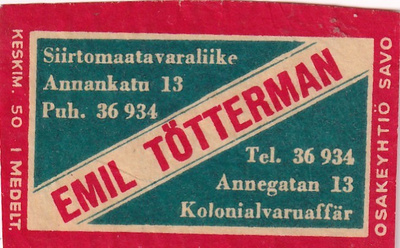 Emil Tötterman , Annankatu 13   b588