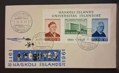 Islanti - Fa - BL 3 FDC 1961