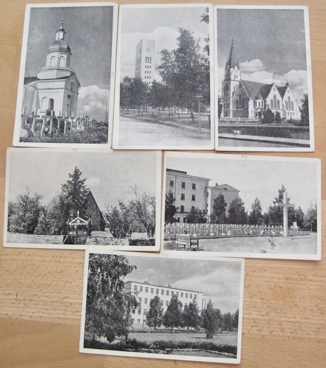 6 VANHAA Postikorttia Lappi Kemi 1940-l