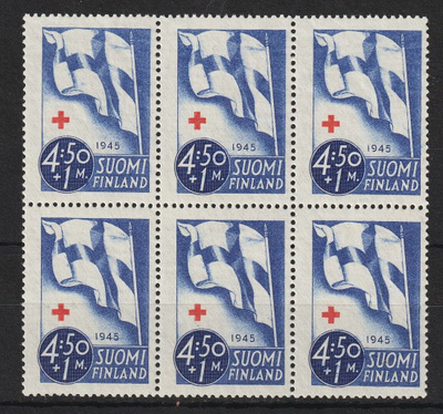 1945 PunaisenRistin 4½mk+1mk merkkikuusilo**