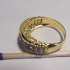 Upea kullansäv, koristeellinen kivellinen sormus,koko 18,2mm - pikkukuva 3