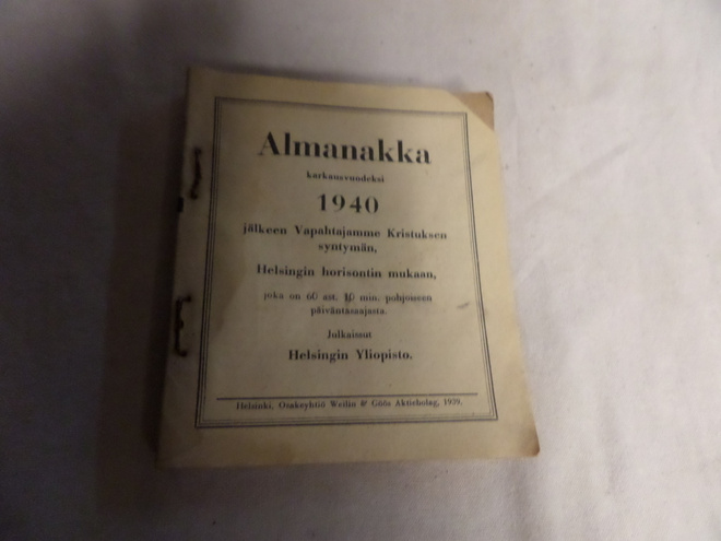 huuda syntymavuotesi almanakka 1940