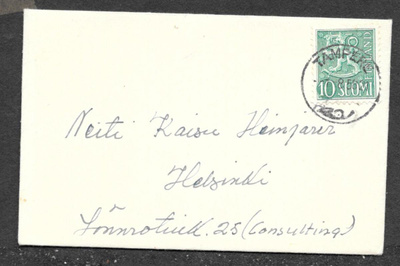 Postilähetys - Yl.m. 10mk (LAPE 430) Tampere 1.8.1958