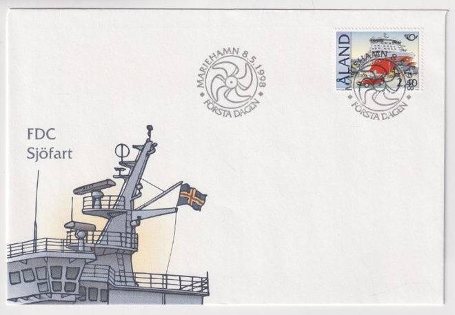 FDC Åland: Merenkulku 8.5.1998 (Pohjola)