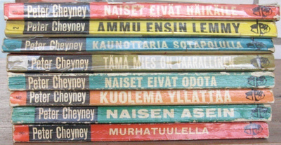Peter Cheyney -kirjat. Koko sarja 8 kpl. 1963 - 1964.