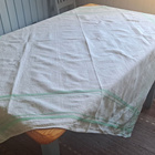 Pöytäliina vintage, harmaa/vihreä, 124x 124 cm - pikkukuva 1