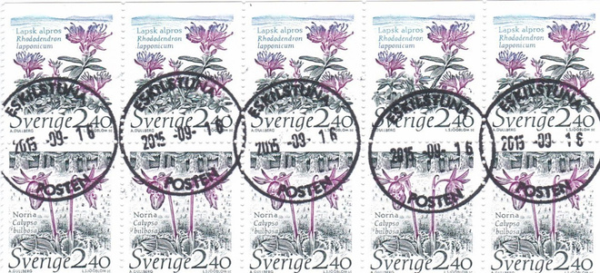 RUOTSI - 1989 ( Fa 1583/84 ) VIHKOLEHTI LEIMATTUNA