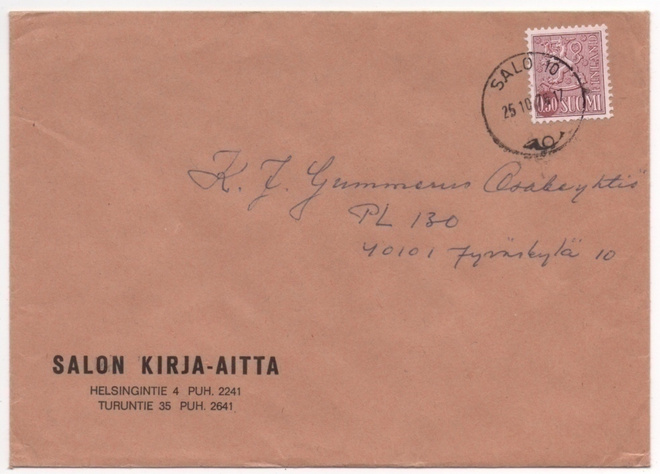 Firmakuori Salo Salon Kirja-aitta