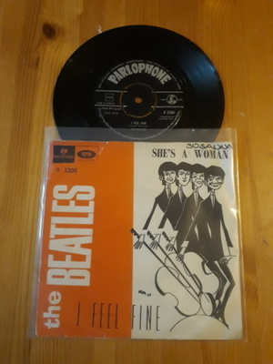 Beatles - I Feel Fine 7" ps 1964 Norway rare !!
