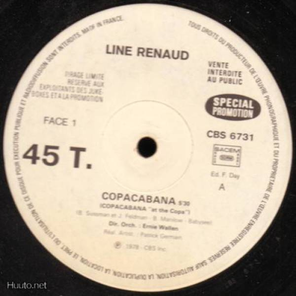 COPACABANA BY LINE RENAUD  ::  SPECIAL PROMOTION:MAXI 45 T.