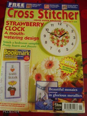 Ristipistolehti Cross Stitcher 57 Mansikkakello,kirjanmerkki