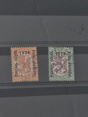 1928 POSTIMERKKINÄYTTELY SARJA LEIMATTUNA, LAPE 137 JA 138