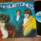 the SUBTONES - Boys Want Fun - LP 1986 mod rock EX - pikkukuva 1