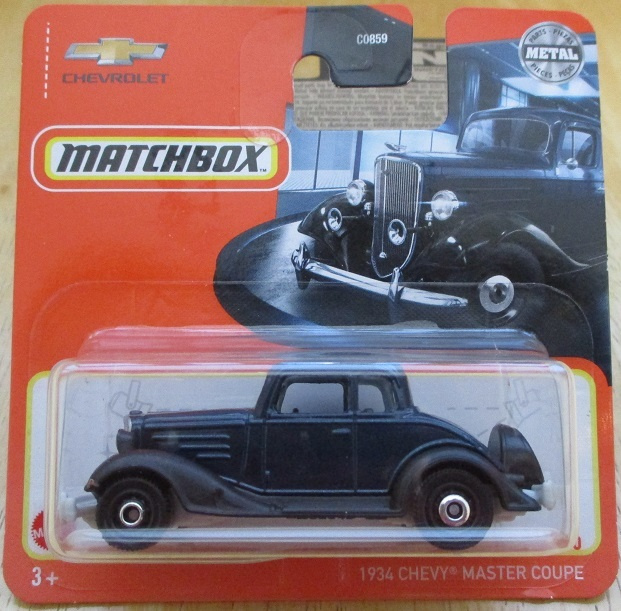 Chevrolet Master Coupe 2 Door Dark Blue 1934 Matchbox 1:64