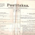 Postitaksa, 1926, aito ilmoitus. Posttaxa. - pikkukuva 1