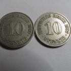 Saksa/Empire 10 pfennig 1907 A ja E - pikkukuva 1