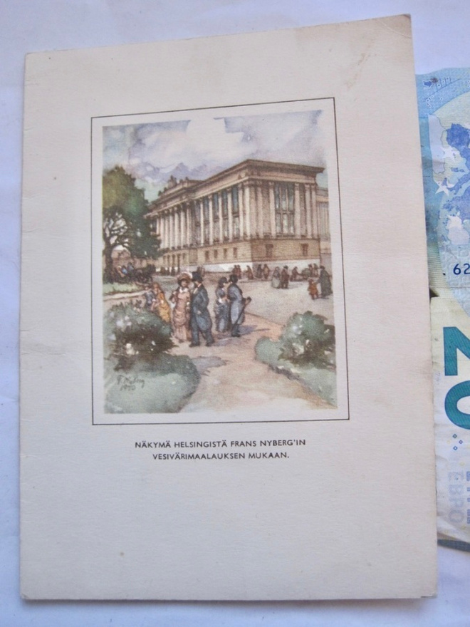 VANHA Postikortti Taittokortti Helsinki Frans Nyberg 1930